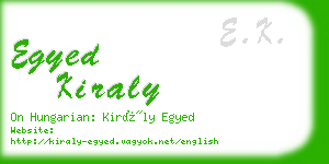 egyed kiraly business card